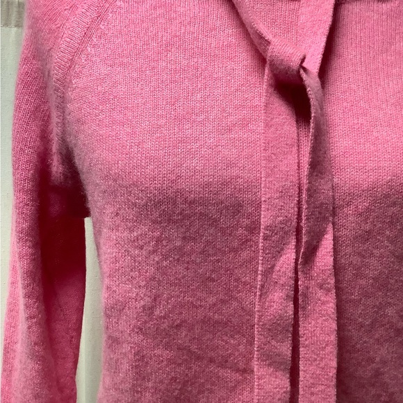 MINNIE ROSE 100% cashmere oversized frayed edge hoodie sweater - Picture 4 of 12
